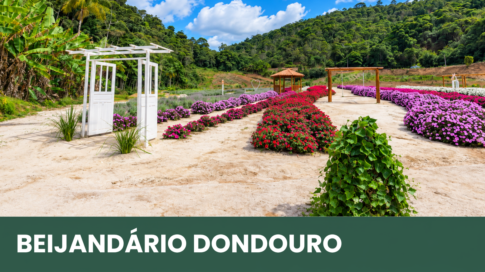 Jardim florido do Beijandário Dom Douro em Domingos Martins
